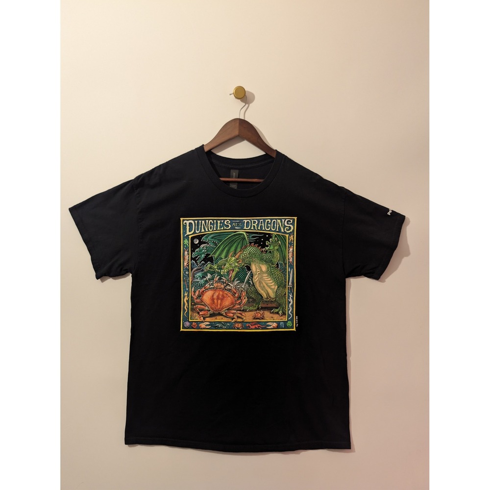 Gildan Dungies and Dragons T-Shirt Mens XL Black Excellent Alaska Parody Tee